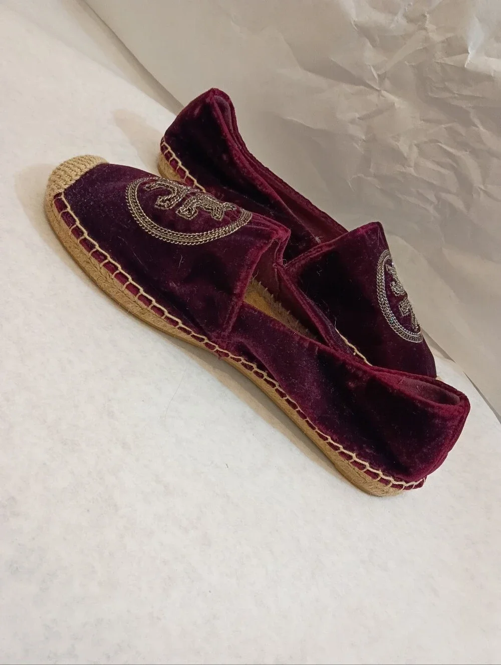 Tory Burch velvet Women's espadrilles Size 9.5